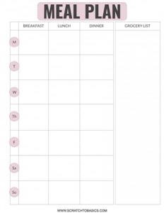 Printable Keto Weekly Meal Plan